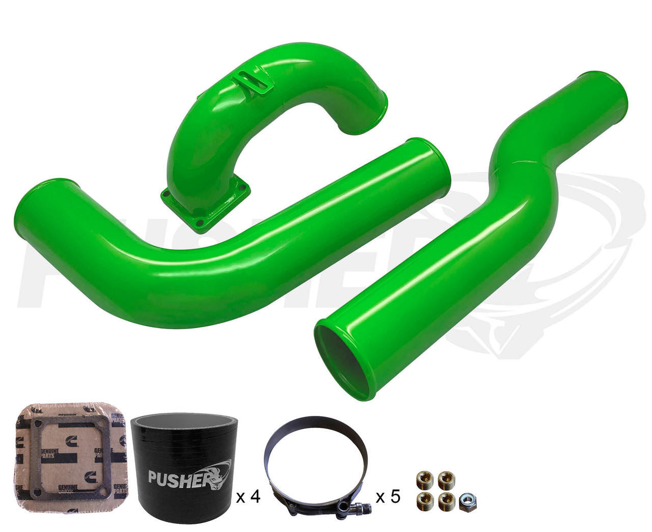 Pusher 3.5" MEGA Intake System with 3.5" Passenger Side Intercooler Tube for 2003-2007 Dodge Cummins - Apollo Off-Road