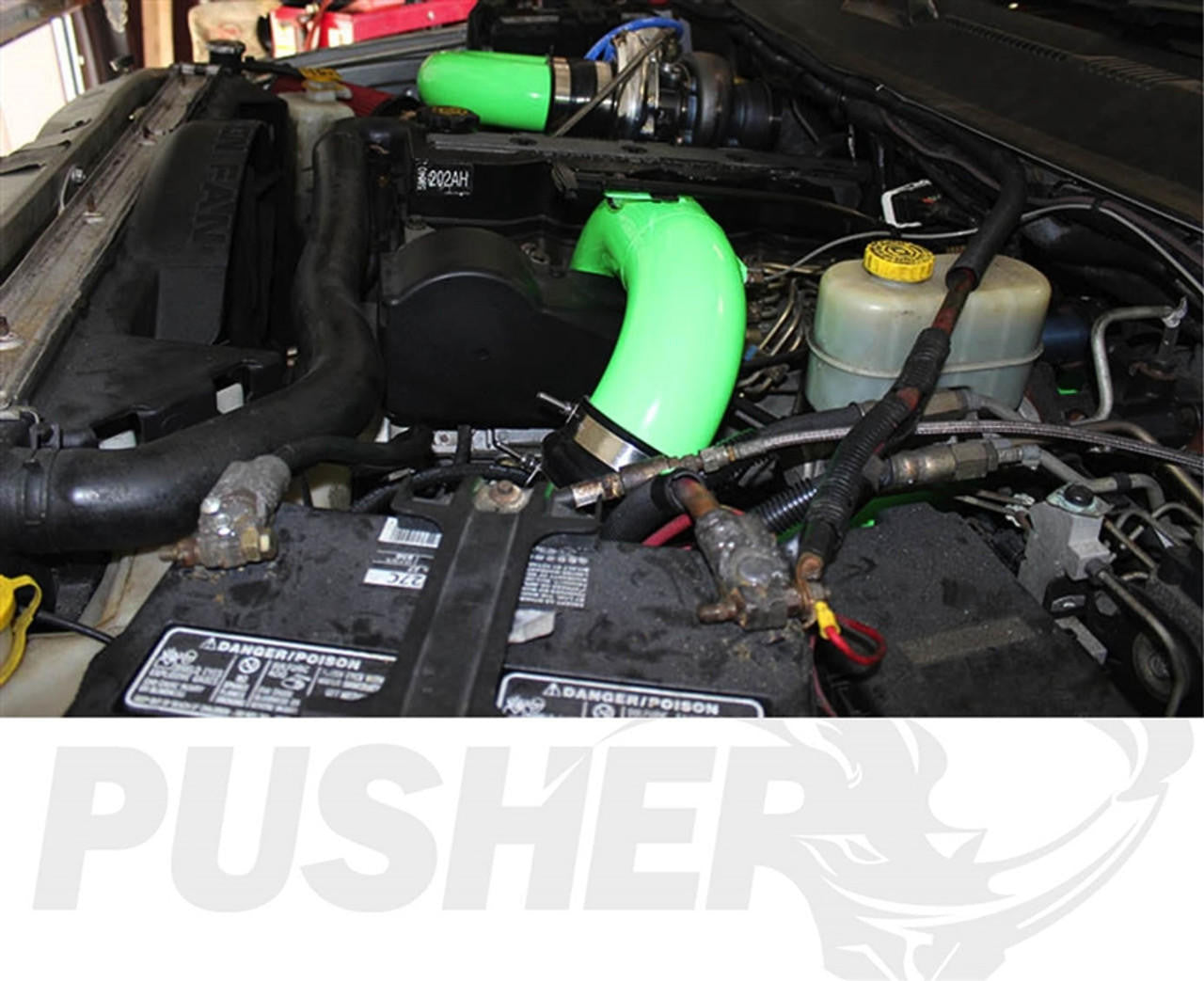 Pusher 3.5" MEGA Intake System with Cross-Air 1998.5-2002 Dodge Cummins - Apollo Off-Road