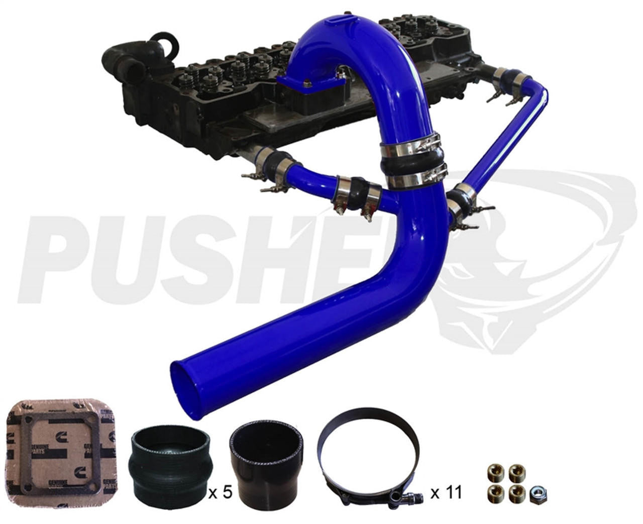 Pusher 3.5" MEGA Intake System with Cross-Air 2003-2007 Dodge Cummins - Apollo Off-Road