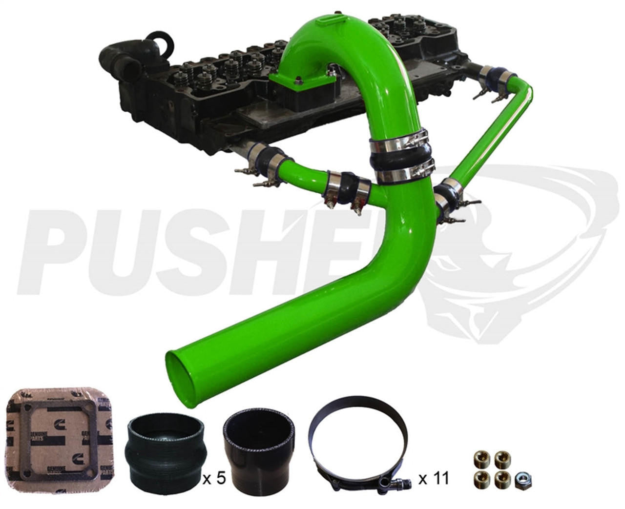 Pusher 3.5" MEGA Intake System with Cross-Air 2003-2007 Dodge Cummins - Apollo Off-Road