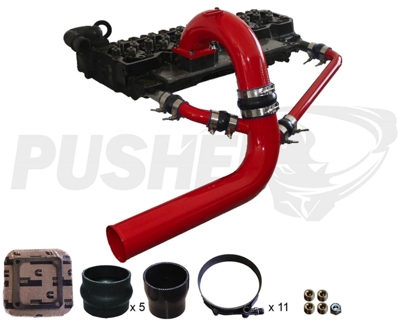 Pusher 3.5" MEGA Intake System with Cross-Air 2003-2007 Dodge Cummins - Apollo Off-Road