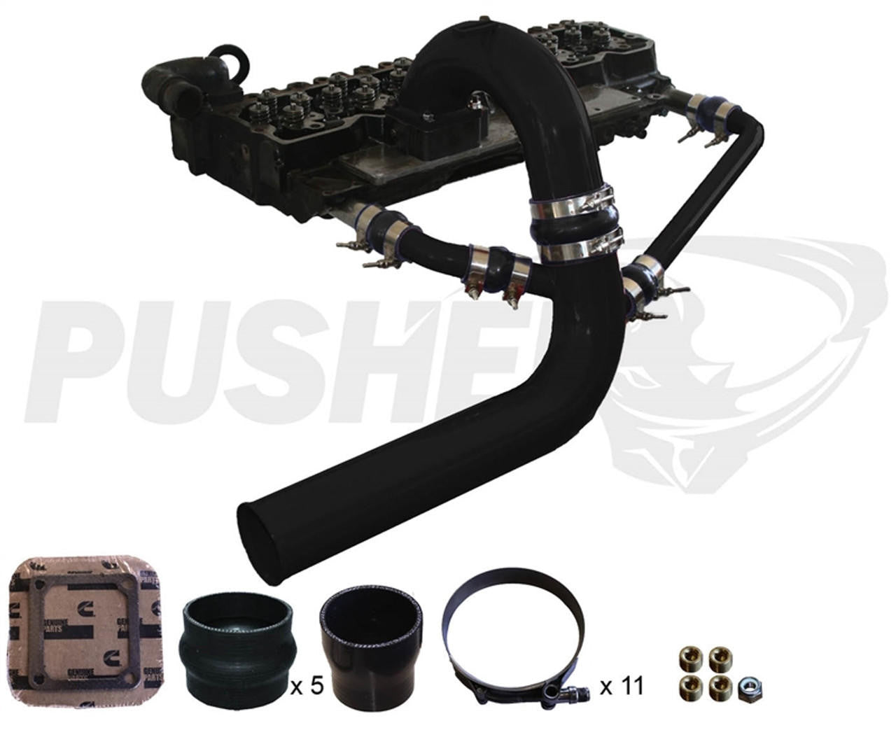 Pusher 3.5" MEGA Intake System with Cross-Air 2003-2007 Dodge Cummins - Apollo Off-Road