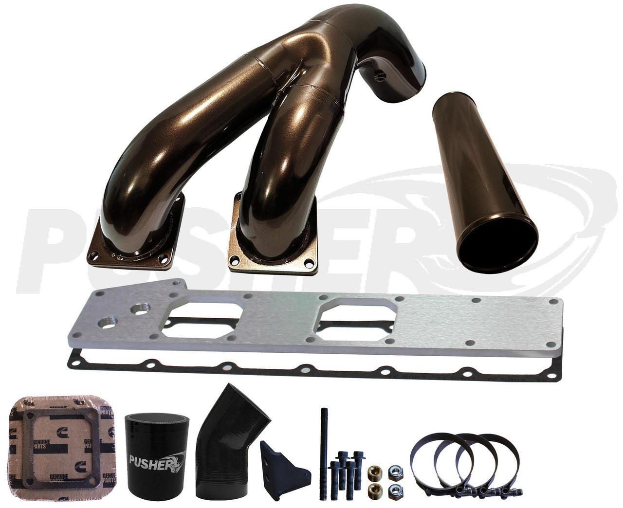 Pusher 3.5" MEGA Twin Intake System 1994-1998 Dodge Cummins 12v - Apollo Off-Road