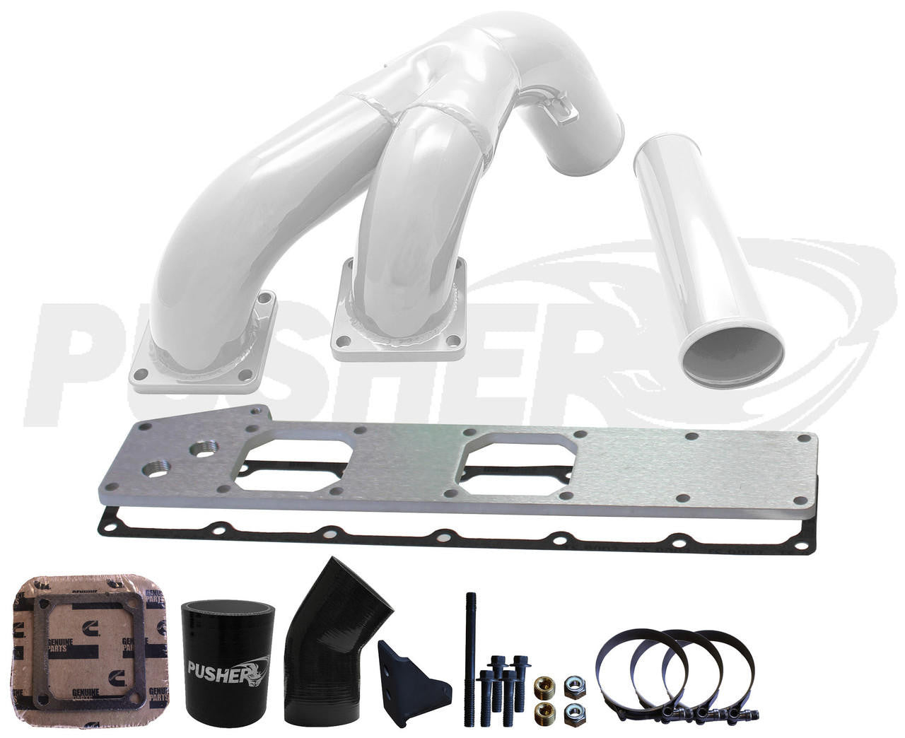 Pusher 3.5" MEGA Twin Intake System 1994-1998 Dodge Cummins 12v - Apollo Off-Road