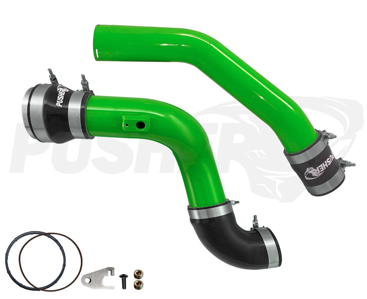 Pusher 3" Hot & Cold Side Charge Tubes for 2011-14 Ford F250-350 6.7L Powerstroke w- Throttle Valve Adapter - Apollo Off-Road