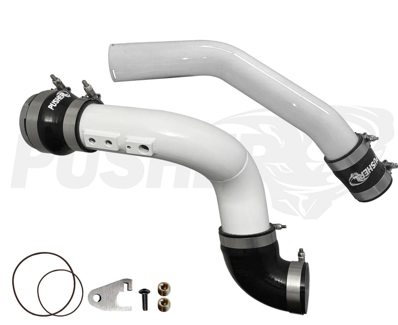 Pusher 3" Hot & Cold Side Charge Tubes for 2011-14 Ford F250-350 6.7L Powerstroke w- Throttle Valve Adapter - Apollo Off-Road