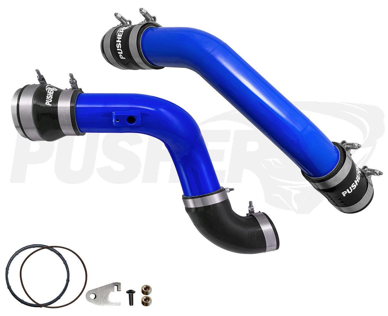 Pusher 3" Hot & Cold Side Charge Tubes for 2015-16 Ford F250-350 6.7L Powerstroke w- Throttle Valve Adapter - Apollo Off-Road