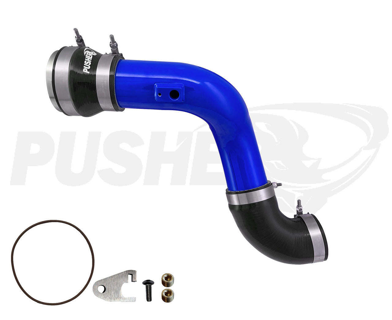 Pusher HD 3" Cold Side Charge Tube for 2017+ Ford F250-350 6.7L Powerstroke w- Throttle Valve Adapter - Apollo Off-Road