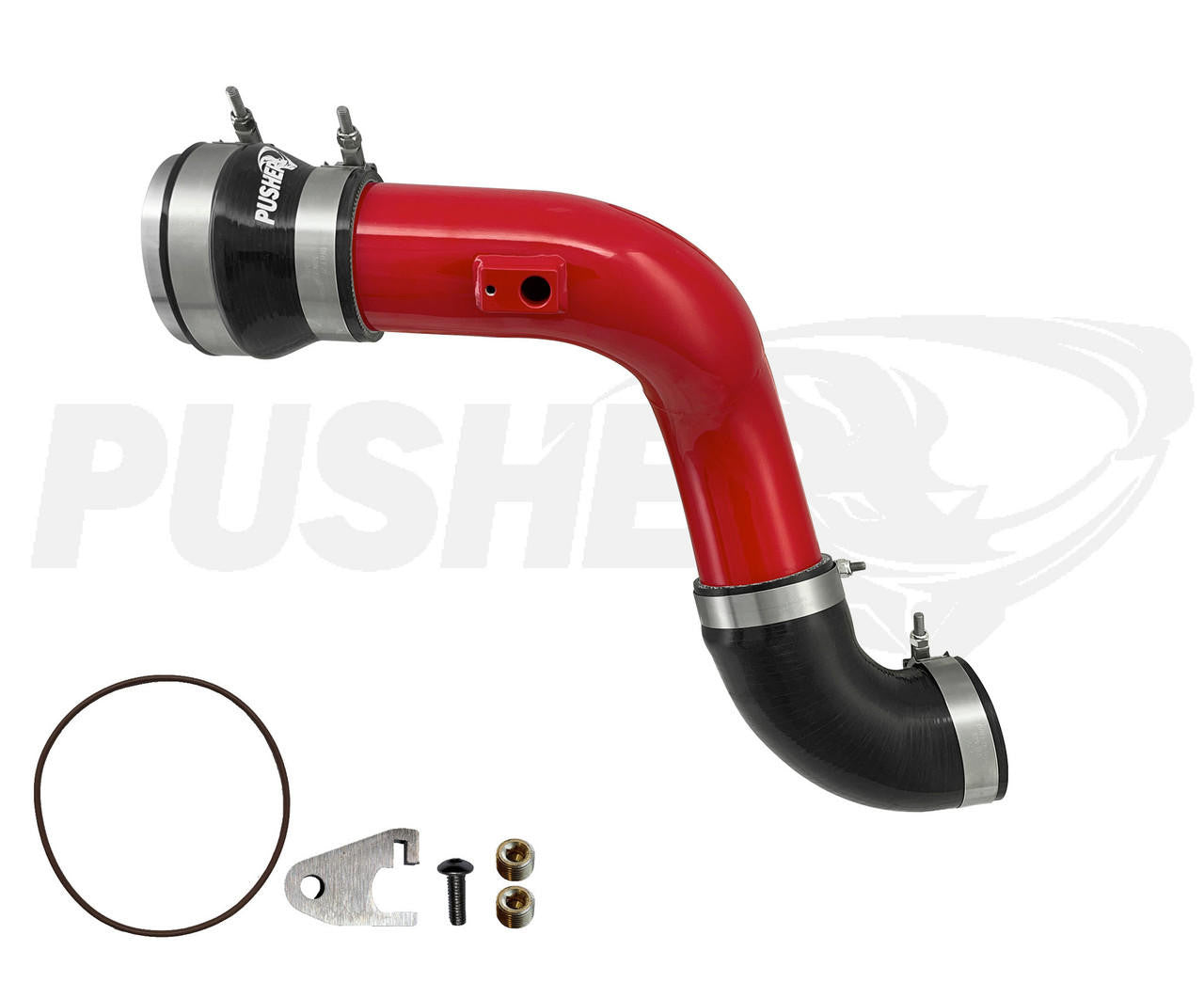 Pusher HD 3" Cold Side Charge Tube for 2017+ Ford F250-350 6.7L Powerstroke w- Throttle Valve Adapter - Apollo Off-Road