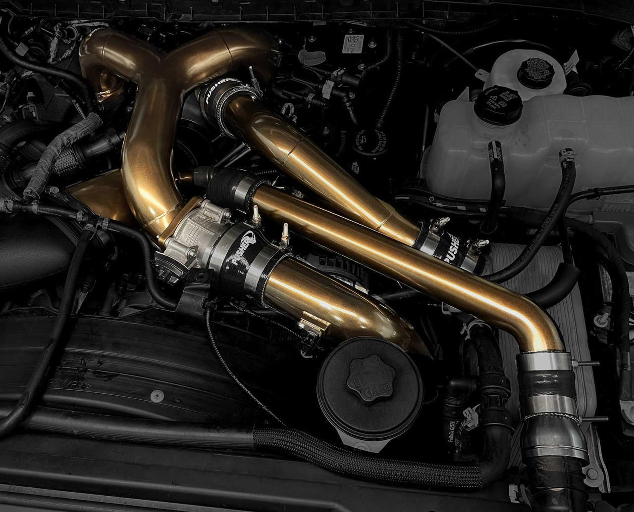 Pusher HD Upper Coolant Tube for 6.7L Powerstrokes - Apollo Off-Road