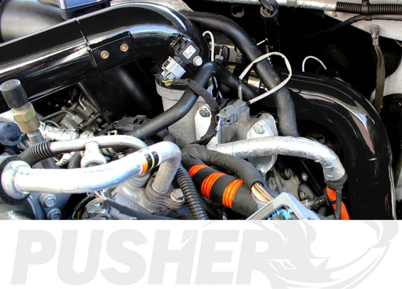 Pusher Max 3" Driver-side Charge Tube for 2011-2016 Duramax LML Trucks - Apollo Off-Road