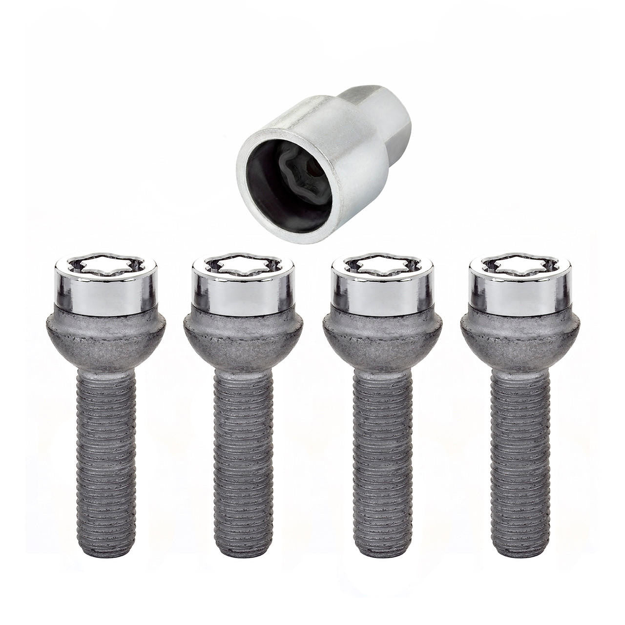 Radius Seat Style Wheel Lock Bolts-Chrome 28023 - Apollo Off-Road