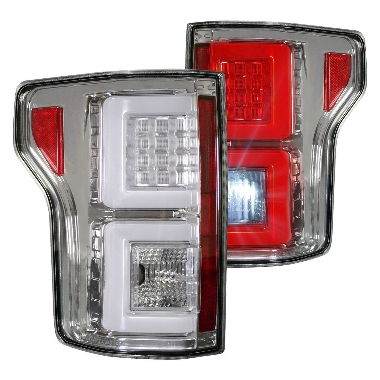 RECON Ford F150 15-17 (Replaces OEM Halogen Style Tail Lights) LED Tail Lights Clear Lens - Apollo Off-Road