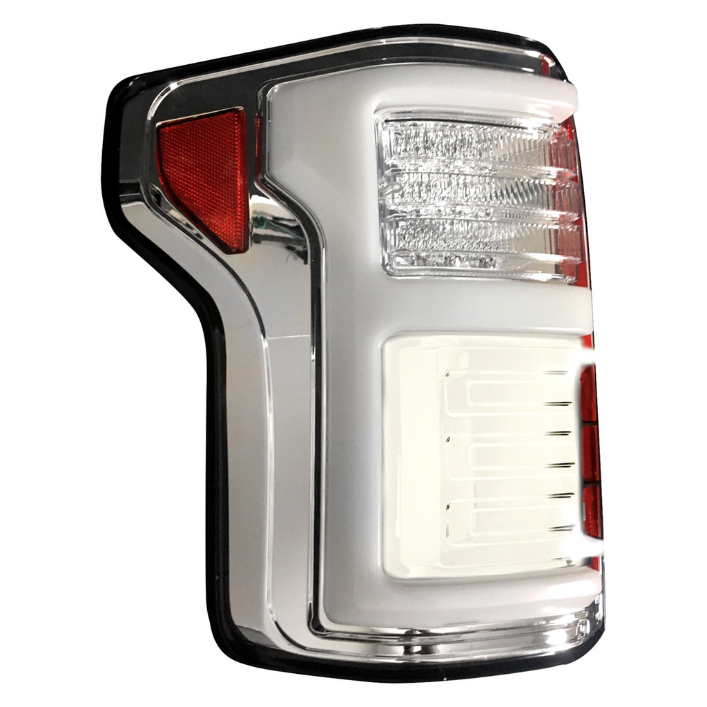 RECON Ford F150 15-20 & Raptor 17-20 (Replaces OEM LED Style Tail Lights w Blind Spot Warning System) OLED Tail Lights Clear Lens - Apollo Off-Road