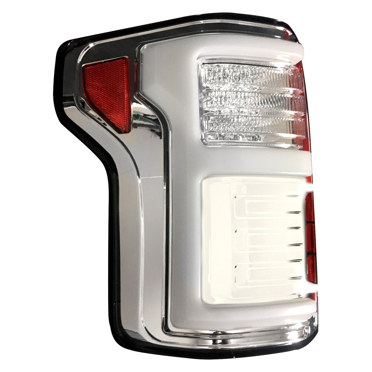 RECON Ford F150 15-20 & Raptor 17-20 (Replaces OEM LED Style Tail Lights w Blind Spot Warning System) OLED Tail Lights Clear Lens - Apollo Off-Road