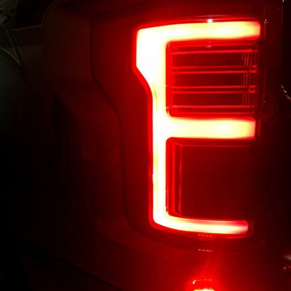 RECON Ford F150 15-20 & Raptor 17-20 (Replaces OEM LED Style Tail Lights w Blind Spot Warning System) OLED Tail Lights Smoked Lens - Apollo Off-Road