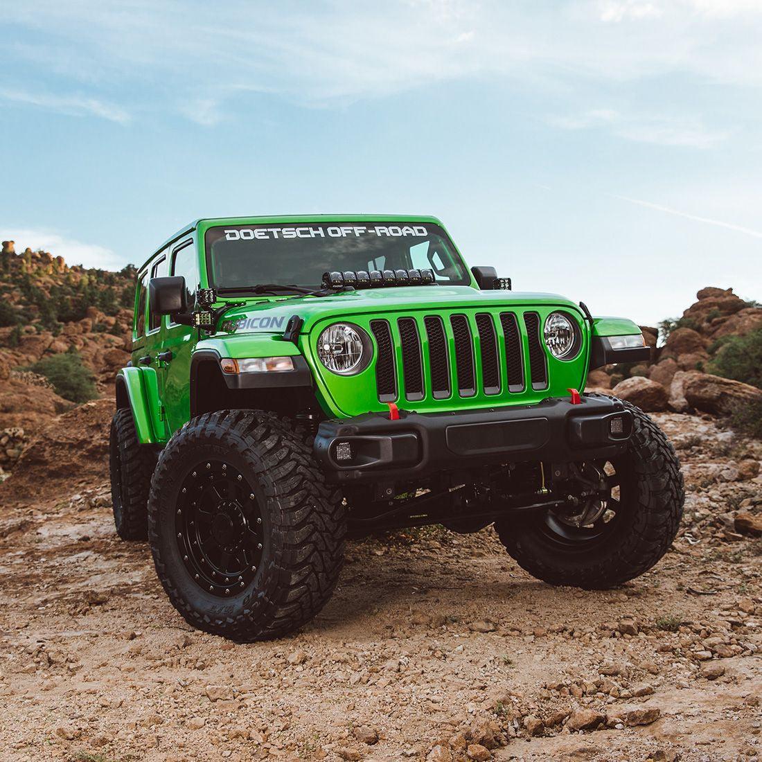 RIGID Industries 18-21 Jeep Wrangler JL Cowl Mount Long Extension Arm Standoff Kit, Pair - Apollo Off-Road