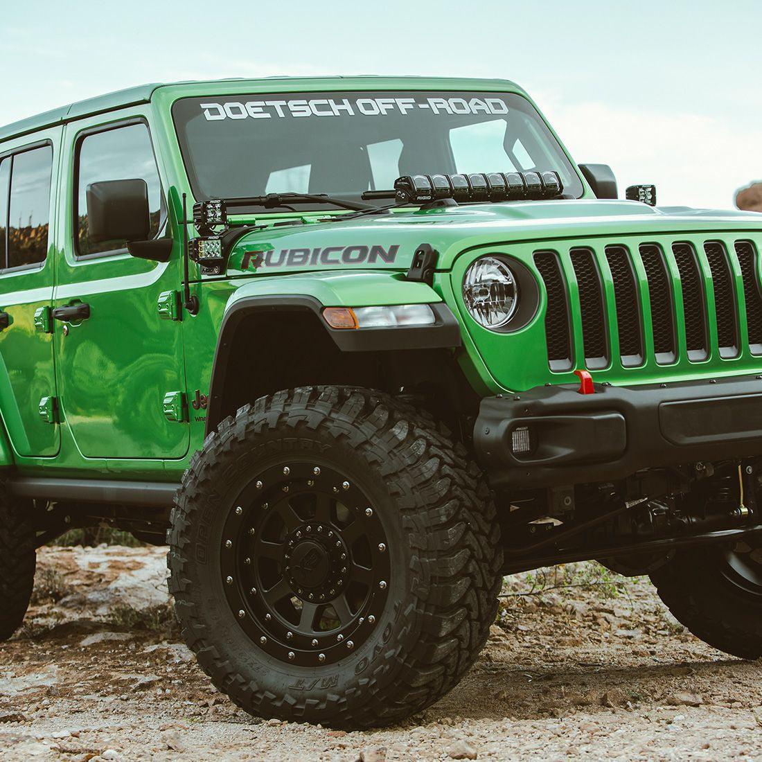 RIGID Industries 18-21 Jeep Wrangler JL Cowl Mount Long Extension Arm Standoff Kit, Pair - Apollo Off-Road