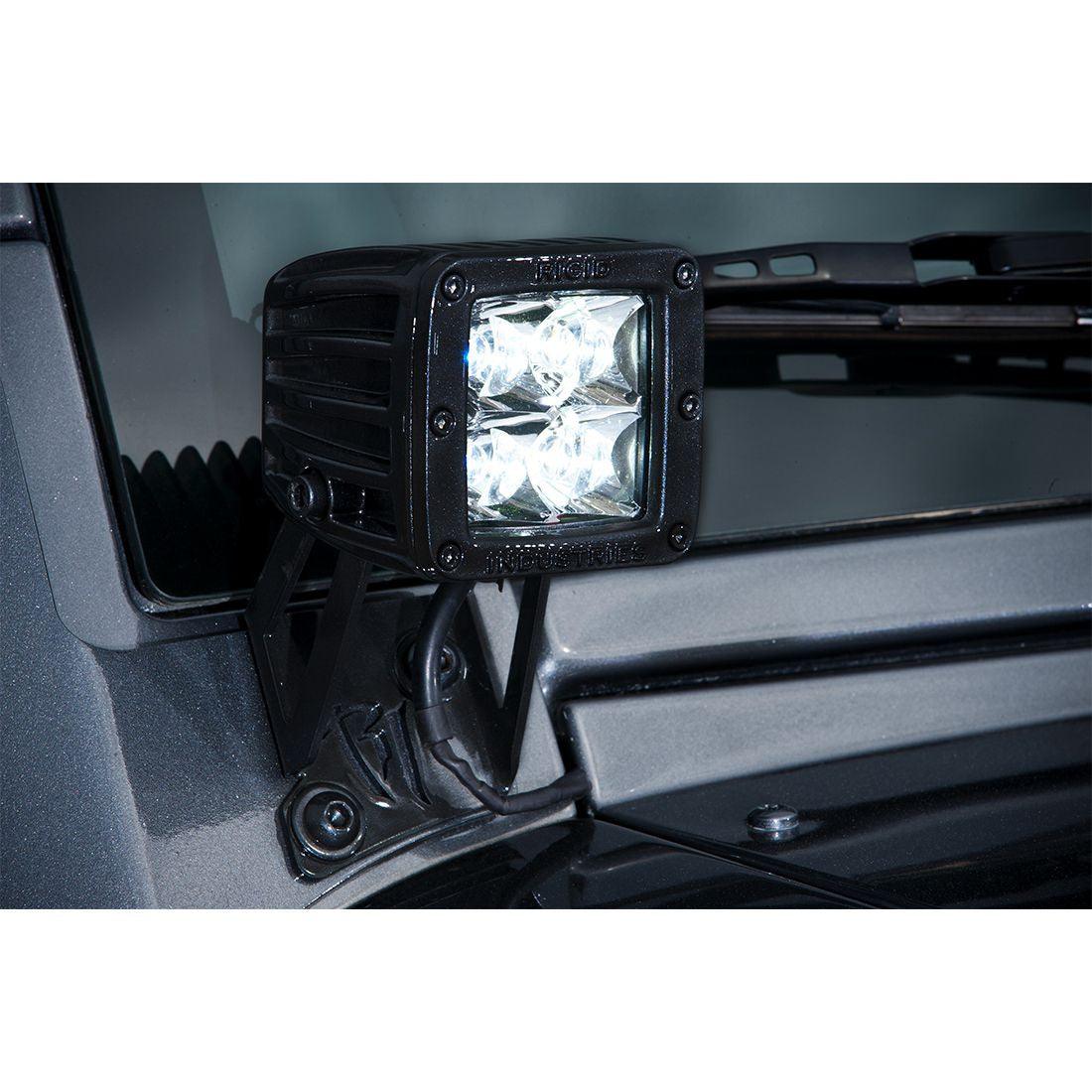 RIGID Industries 2007-2015 Jeep JK A-Pillar Mount Kit, Fits D-Series or Radiance POD Lights - Apollo Off-Road