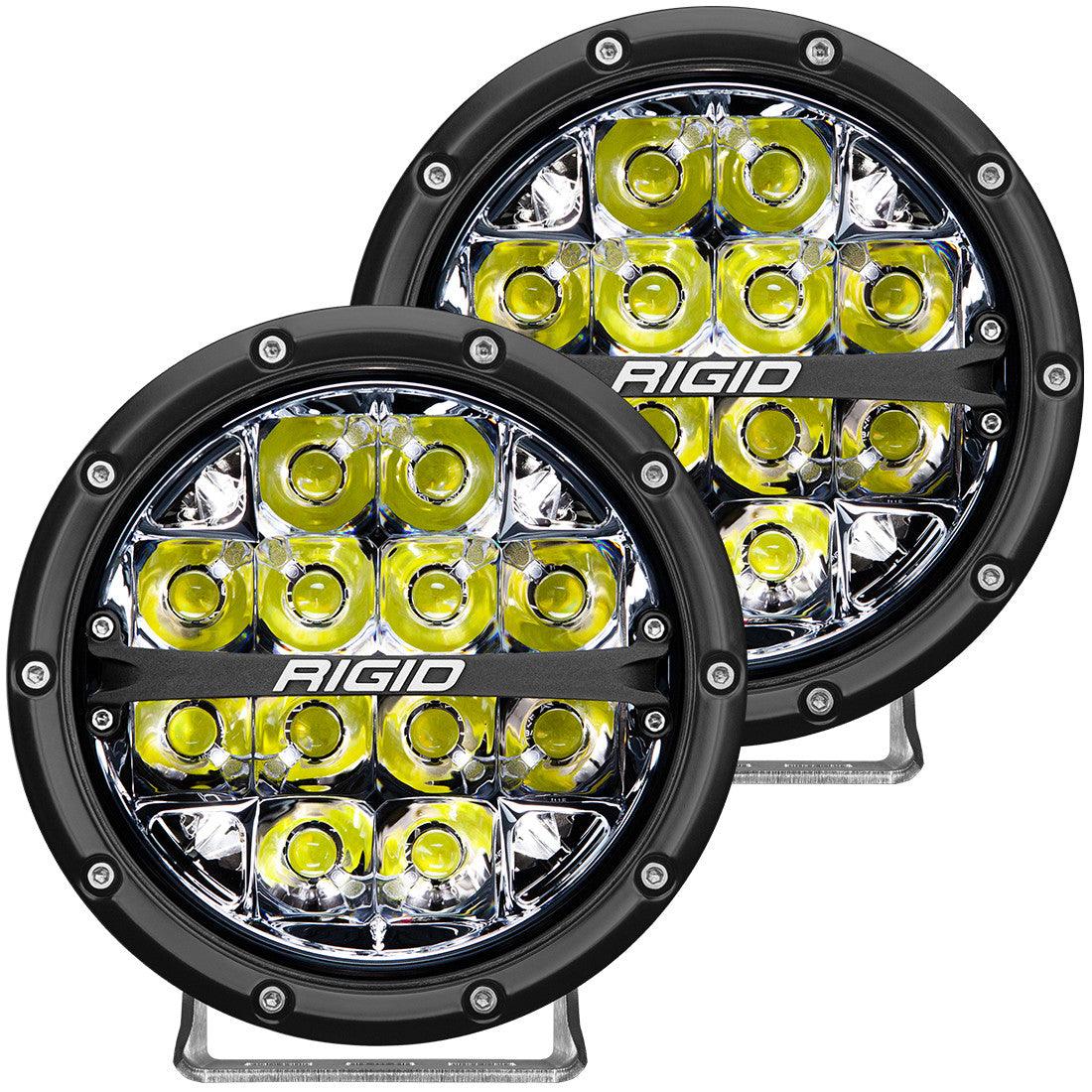 RIGID Industries 360-Series 6 Inch Led Off-Road Spot Beam White Backlight Pair - Apollo Off-Road