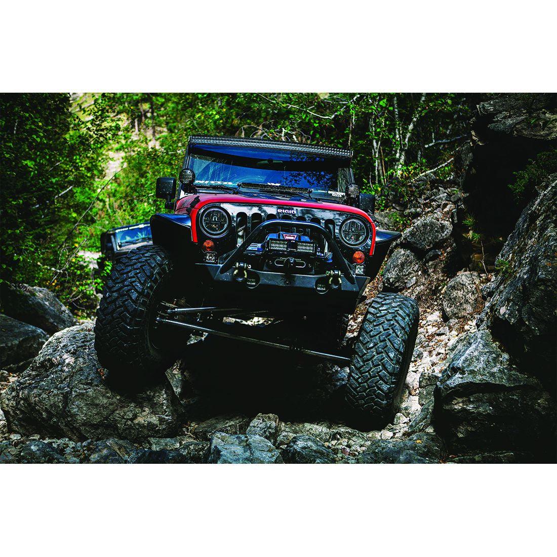 RIGID Industries 7 Inch Round Heated Headlight Kit With H13 To H4 Adaptor, Pair - Apollo Off-Road