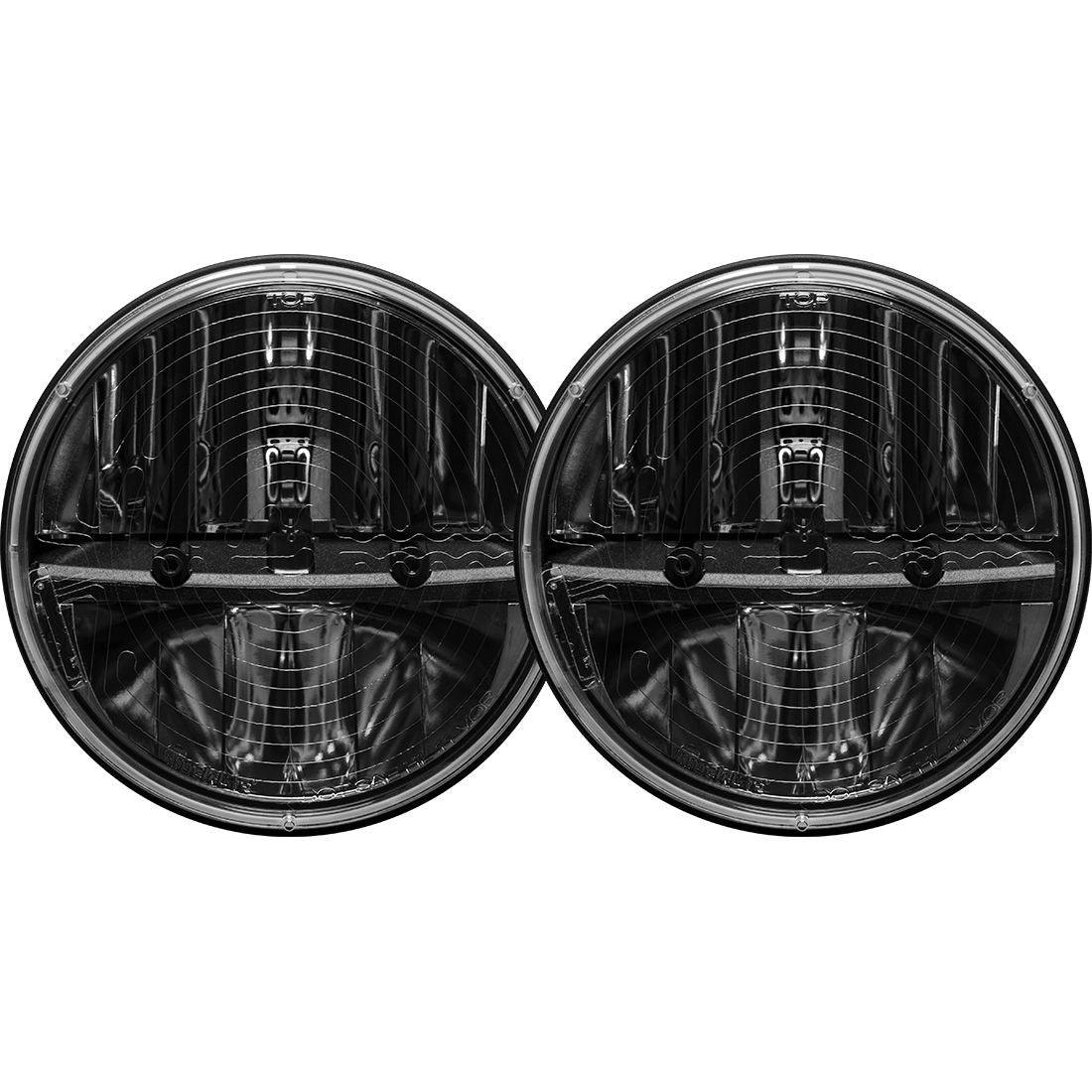 RIGID Industries 7 Inch Round Heated Headlight Kit With H13 To H4 Adaptor, Pair - Apollo Off-Road