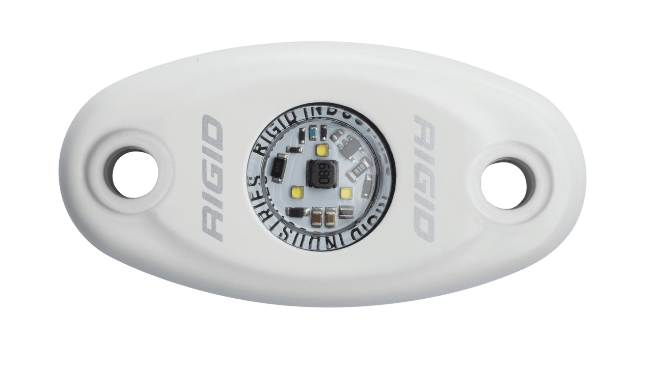 RIGID Industries A-Series LED Light, High Power, Cool White, White Housing, Single - Apollo Off-Road