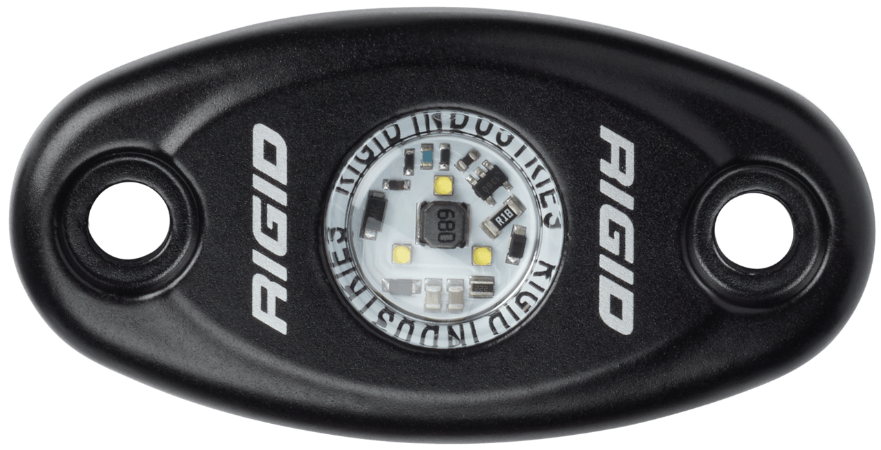 RIGID Industries A-Series LED Light, Low Power, Cool White, Black Housing, Single - Apollo Off-Road