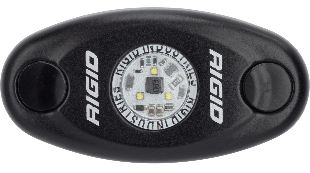 RIGID Industries A-Series LED Light, Low Power, Cool White, Black Housing, Single - Apollo Off-Road