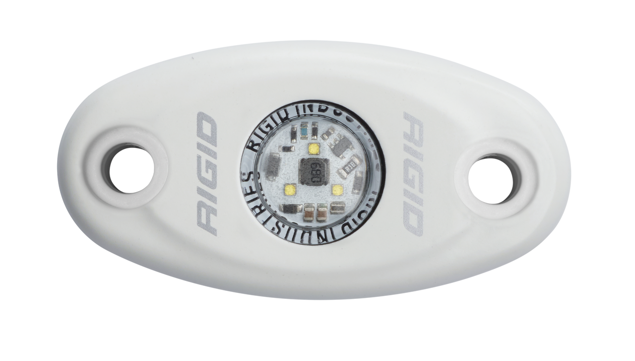RIGID Industries A-Series LED Light, Low Power, Natural White, White Housing, Single - Apollo Off-Road