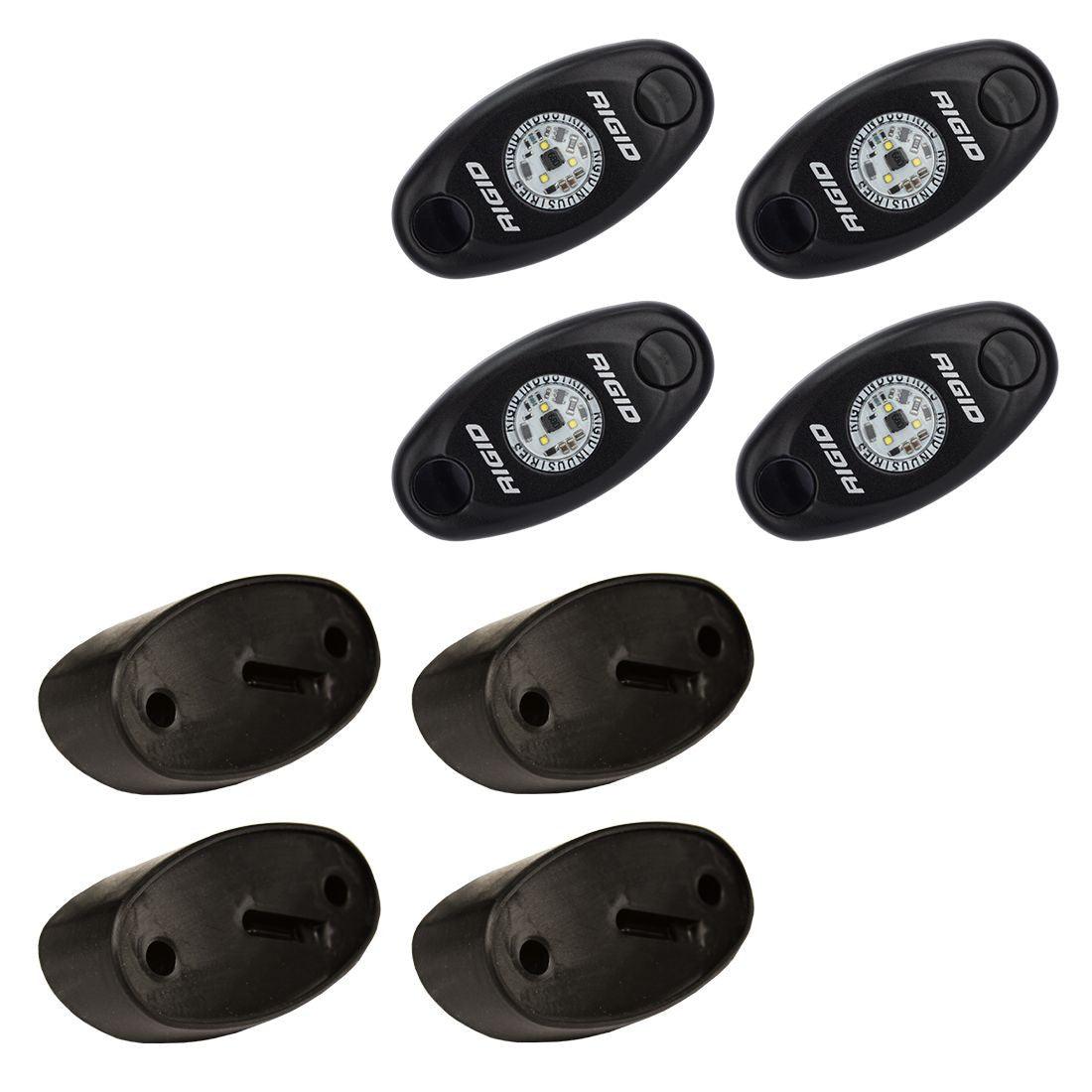 RIGID Industries A-Series LED Universal Rock Light Kit, High Power Amber, Set Of 4 - Apollo Off-Road