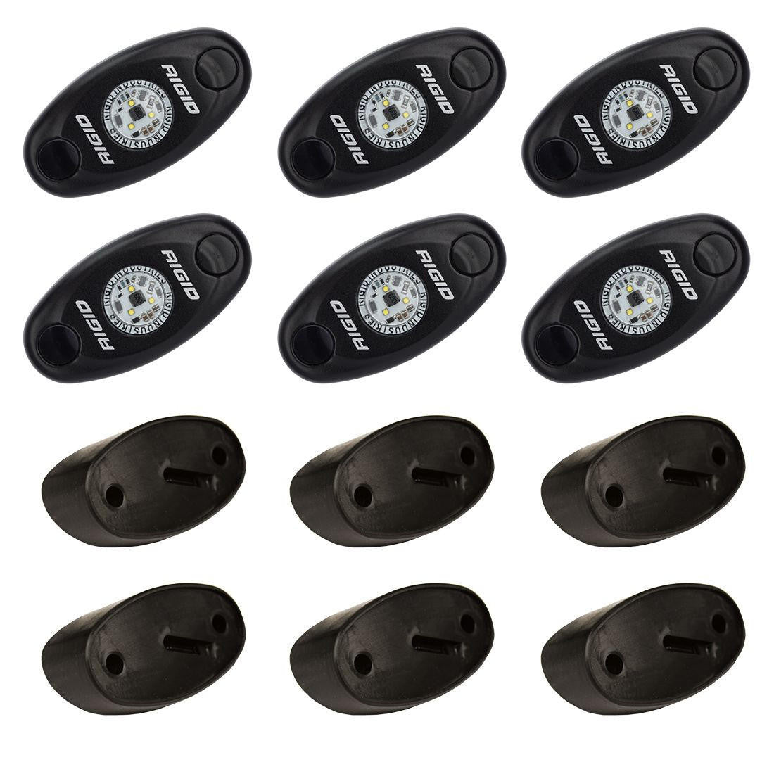 RIGID Industries A-Series LED Universal Rock Light Kit, High Power Blue, Set Of 6 - Apollo Off-Road