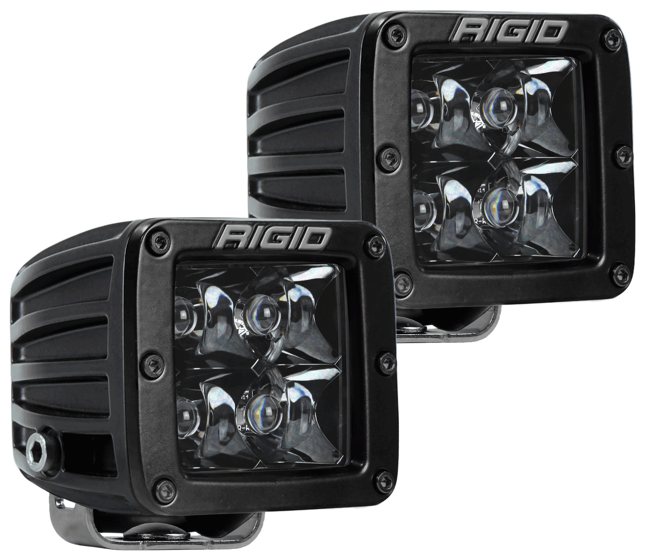 RIGID Industries D-Series PRO Midnight Edition, Spot Optic, Surface Mount, Pair - Apollo Off-Road