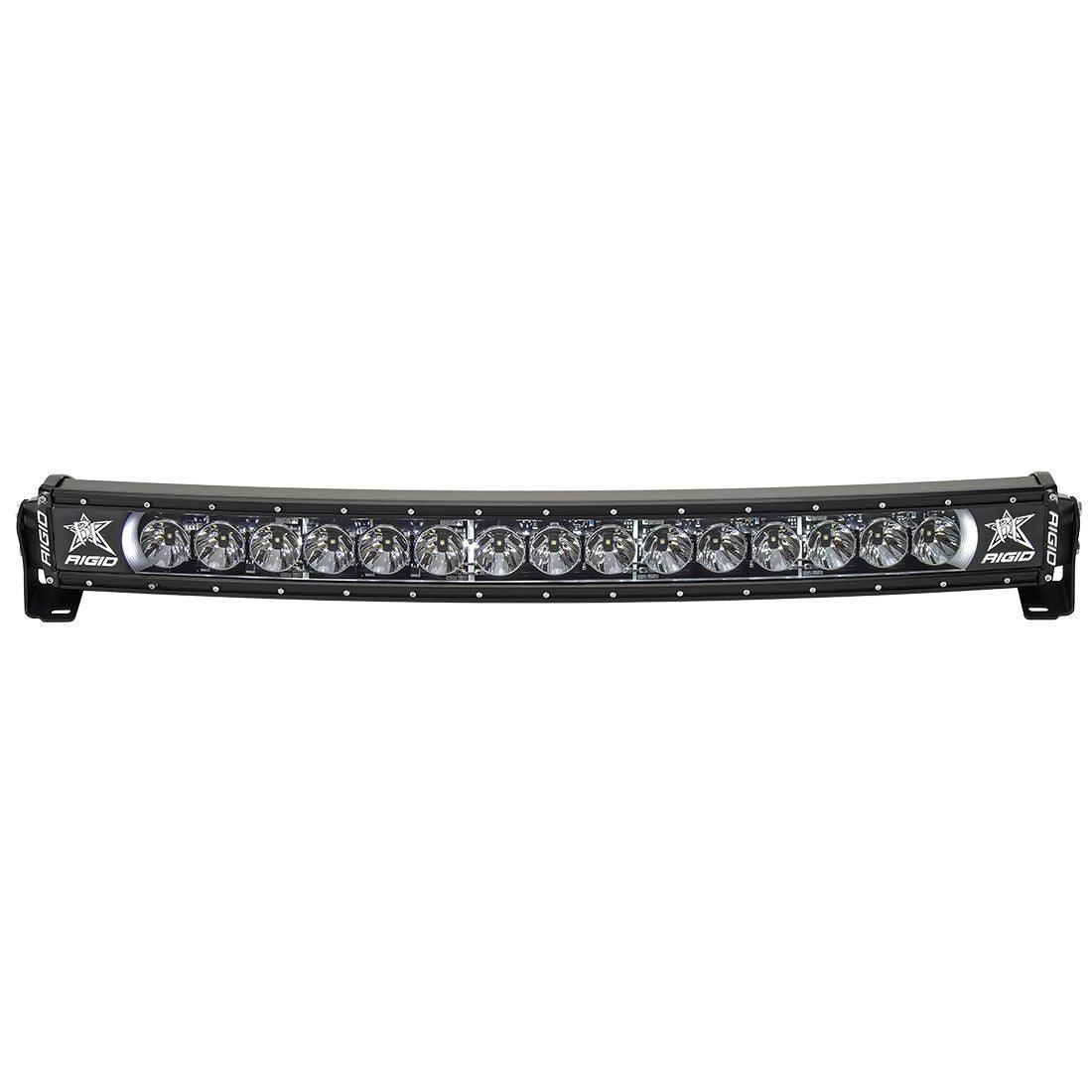 RIGID Industries Radiance Plus Curved Bar, Broad-Spot Optic, 30 Inch With White Backlight - Apollo Off-Road