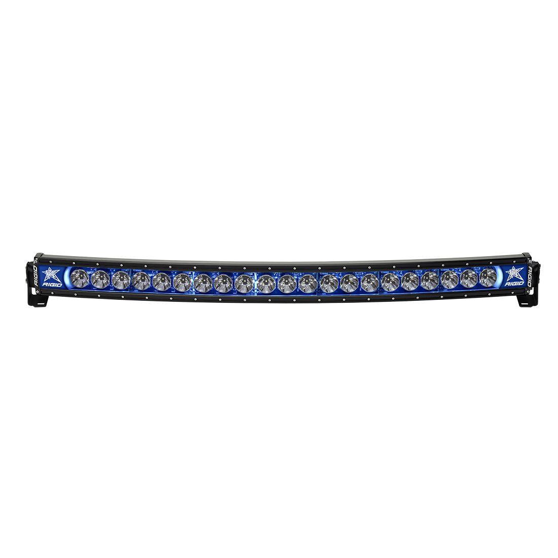RIGID Industries Radiance Plus Curved Bar, Broad-Spot Optic, 40 Inch With Blue Backlight - Apollo Off-Road