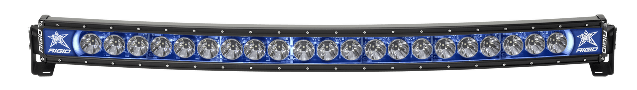 RIGID Industries Radiance Plus Curved Bar, Broad-Spot Optic, 40 Inch With Blue Backlight - Apollo Off-Road