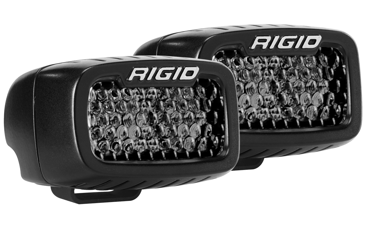 RIGID Industries SR-M Series PRO Midnight Edition, Spot Diffused, Surface Mount, Pair - Apollo Off-Road