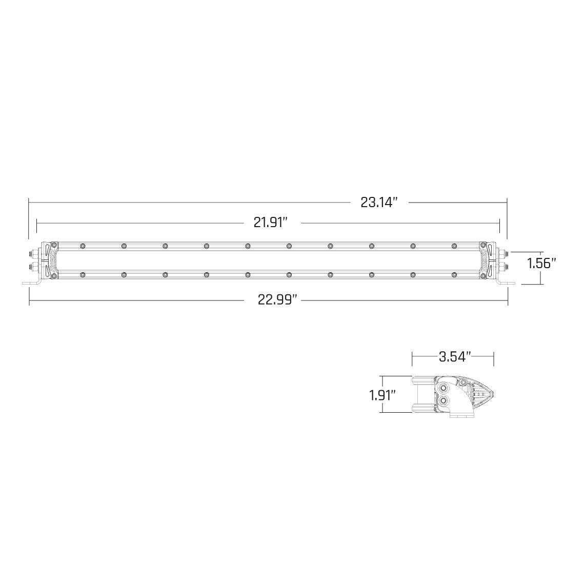 RIGID Industries SR-Series 20 Inch Dual Function SAE Auxiliary High Beam Driving Light Bar w/ Amber Backlight - Apollo Off-Road