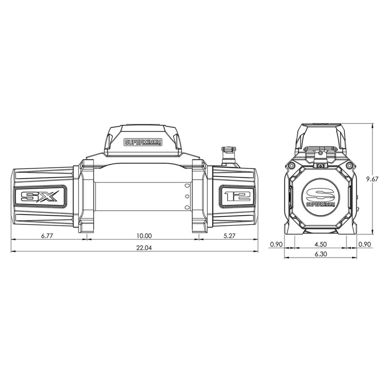 Superwinch SX12SR Winch, 12,000lb Synthetic Rope Winch - Apollo Off-Road