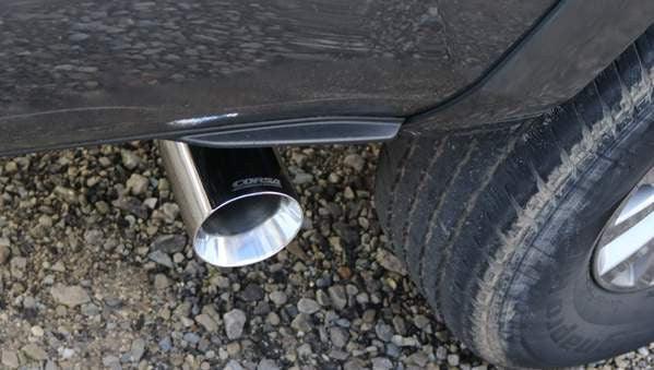 Tacoma 3.0 Inch Cat-Back Single Side Exit with Single 4.0 Inch Black Straight Cut Tip Sport Sound 16-18 Tacoma 3.5 Liter - Apollo Off-Road