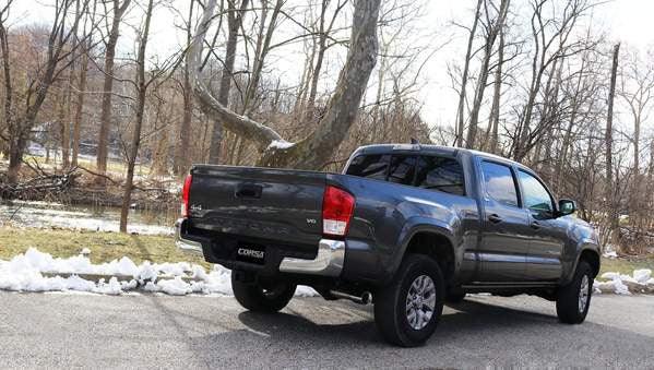 Tacoma 3.0 Inch Cat-Back Single Side Exit with Single 4.0 Inch Black Straight Cut Tip Sport Sound 16-18 Tacoma 3.5 Liter - Apollo Off-Road