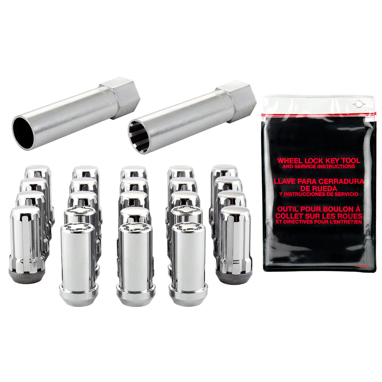 Tuner Style Cone Seat 23-Piece Wheel Installation Kit-Chrome 65585 - Apollo Off-Road