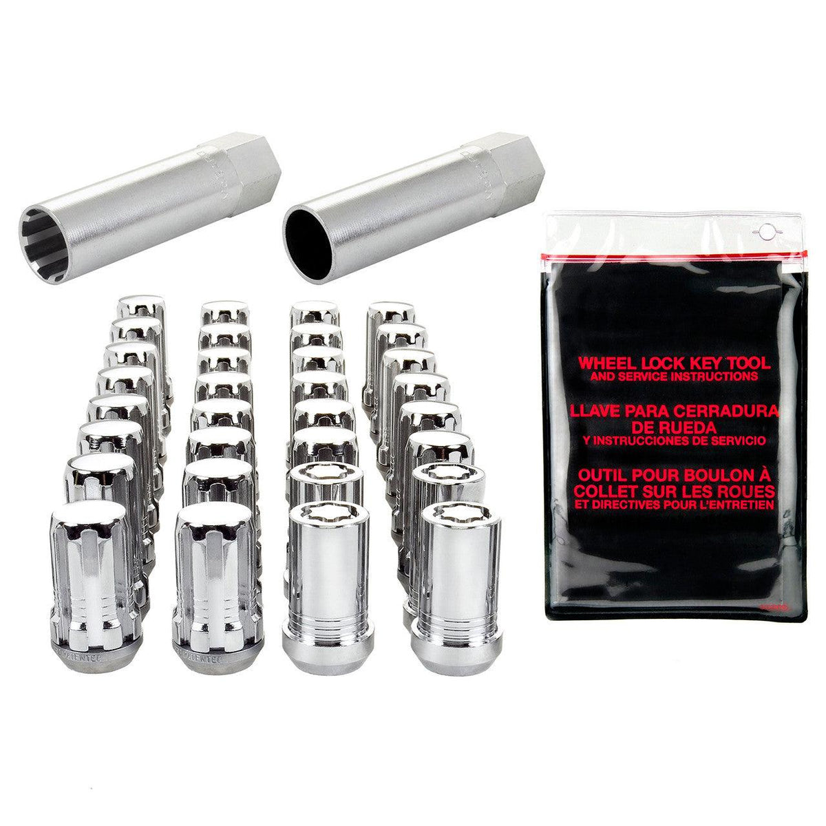 Tuner Style Cone Seat Wheel Installation Kit-Chrome 65815 - Apollo Off-Road