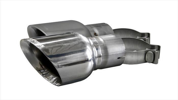Two Single 4.5 Inch Polished Tips Clamps Included Single Rear Exits For Corsa Mustang GT Exhaust Only Stainless Steel - Apollo Off-Road