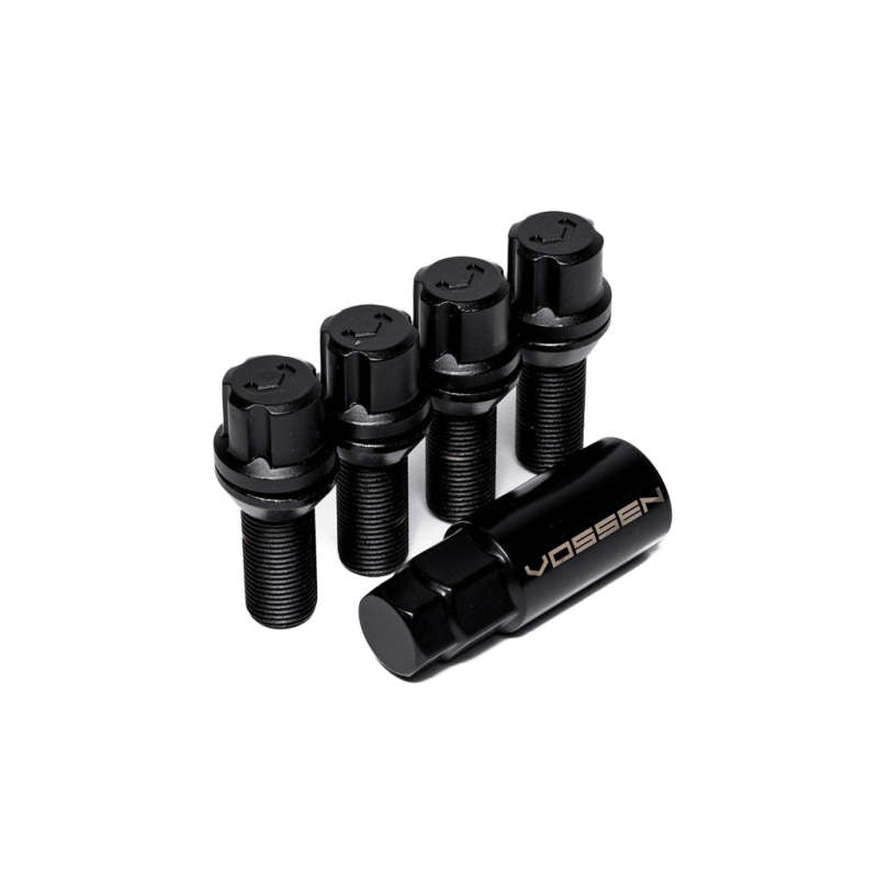 Vossen 30mm Lock Bolt - 14x1.25 - 17mm Hex - Cone Seat - Black (Set of 4) - Apollo Off-Road