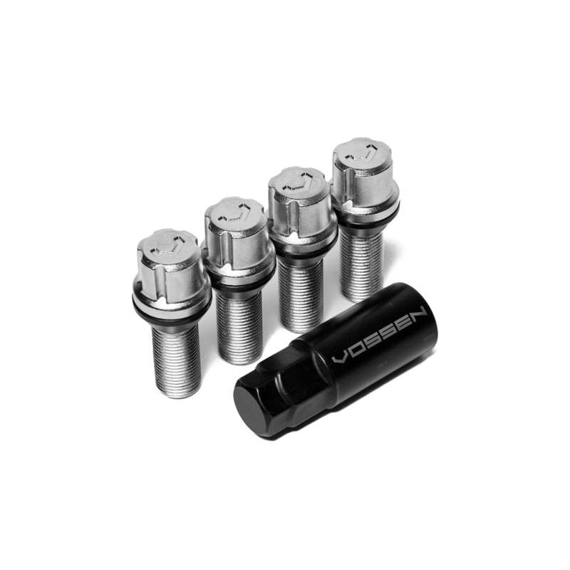 Vossen 30mm Lock Bolt - 14x1.5 - 17mm Hex - Cone Seat - Silver (Set of 4) - Apollo Off-Road